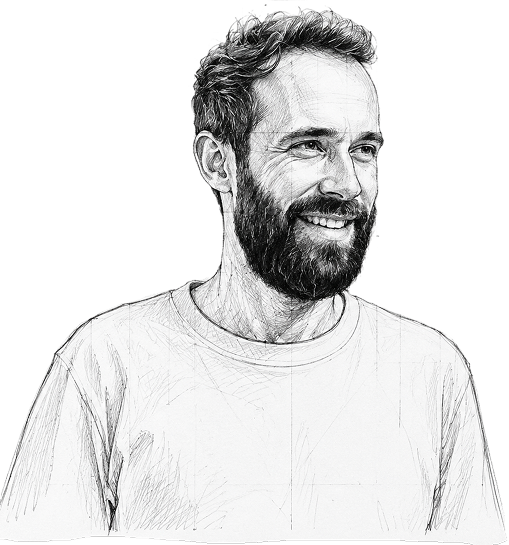 Portrait dessiné de Hugo Betelu